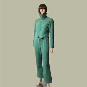 BOGNER Ski Suit by "Bogner"-Viridian Green Ski Suit-Two Piece/Jumpsuit 10 Tall